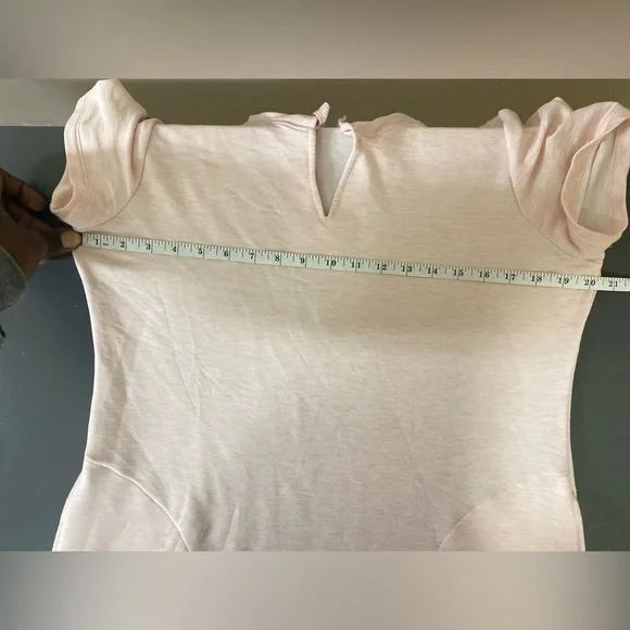 Women’s CALVIN KLEIN Pink Casual Athletic Clean Girl V Neck Dress Shirt Size L - Picture 7 of 12